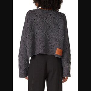 JW Anderson Cropped Oversize Knit Sweater, Size XS/S